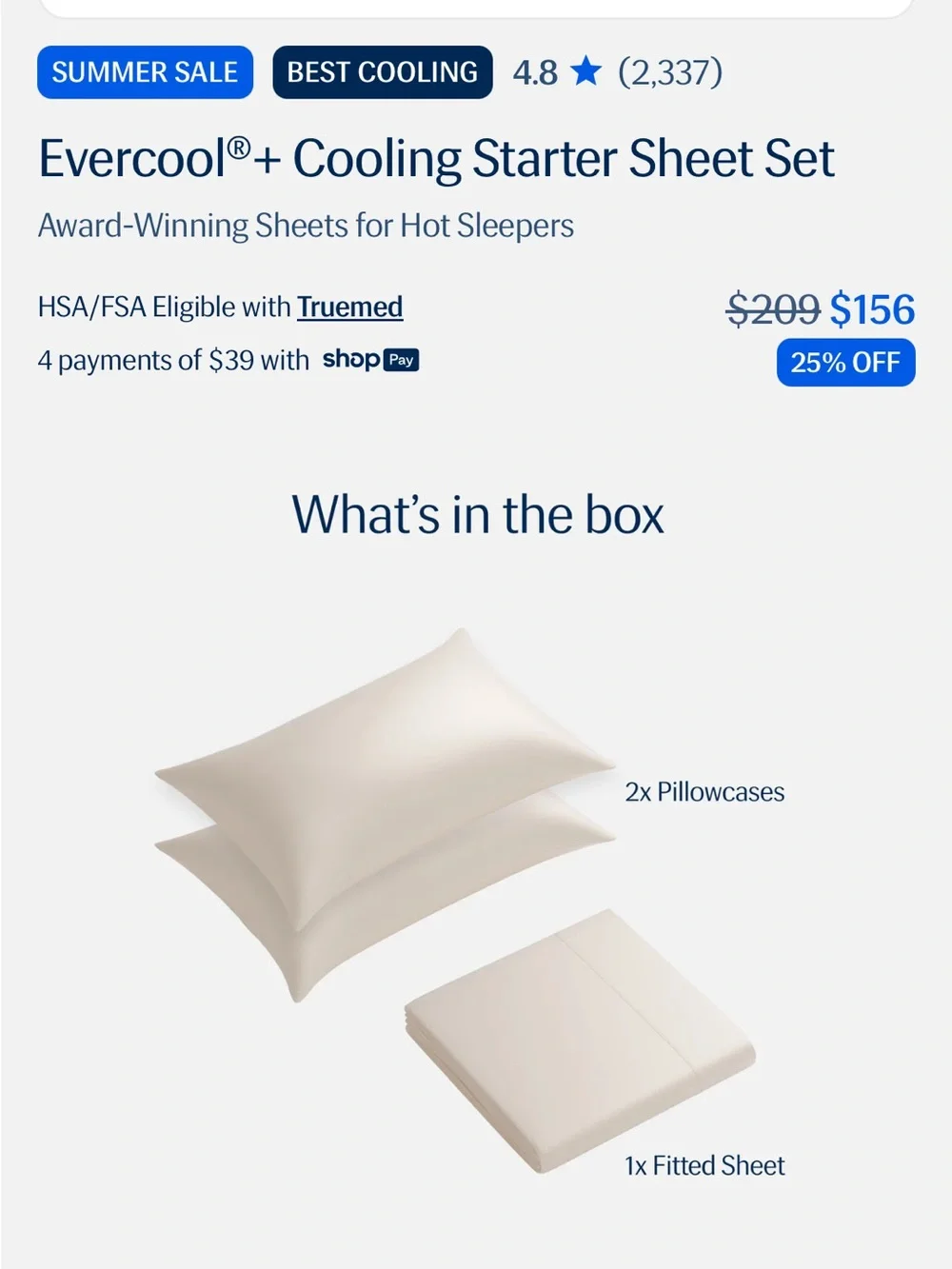 Rest Cooling Starter Sheet Set - Snow Ivory (Queen)